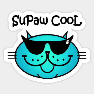 SuPaw CooL - Blue Sticker